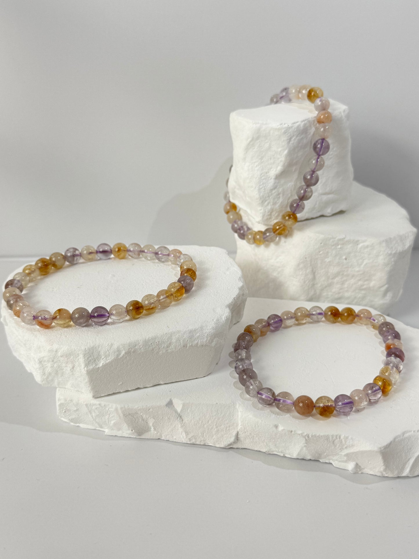 Citrine Phantom mit Amethyst Armband – „Wenn du deine Vision aus der Tiefe heraus ins Licht bringen willst“