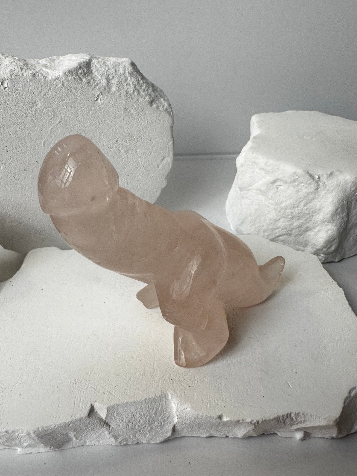 Dino Phallus – Rosenquarz, Obsidian oder Pinker Andenopal