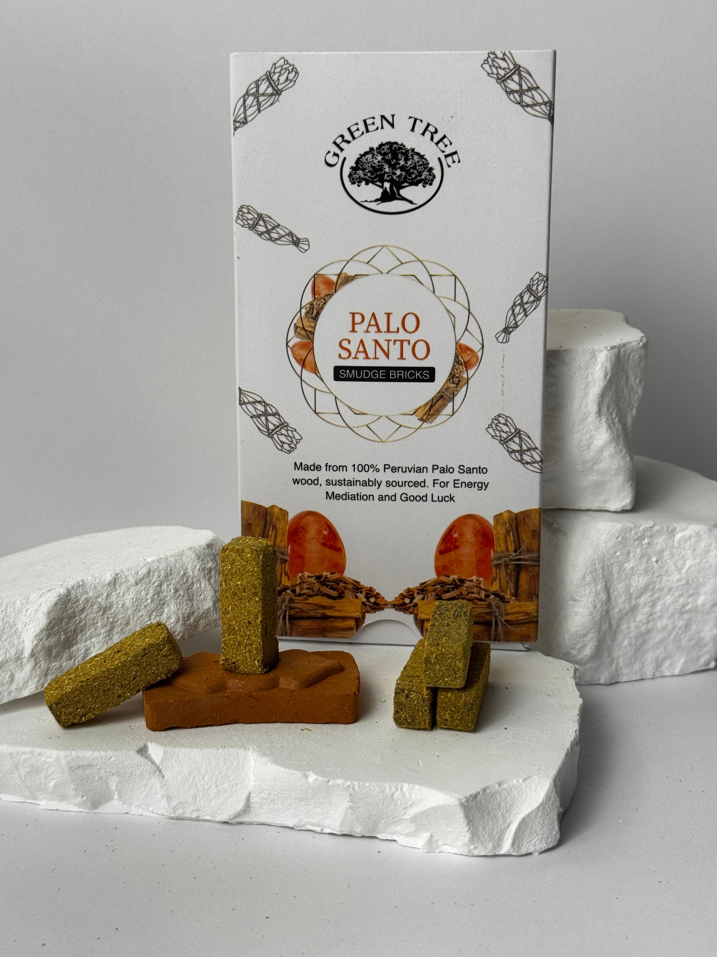 Palo Santo – Smudge Bricks (with incense stand)