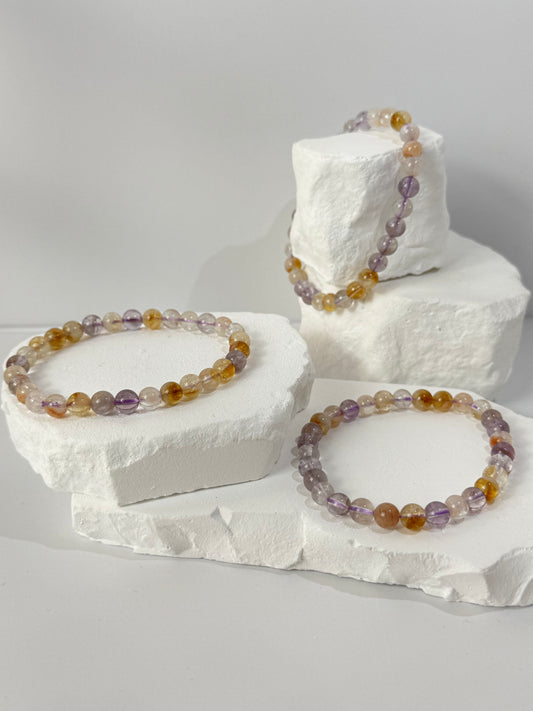 Citrine Phantom mit Amethyst Armband – „Wenn du deine Vision aus der Tiefe heraus ins Licht bringen willst“
