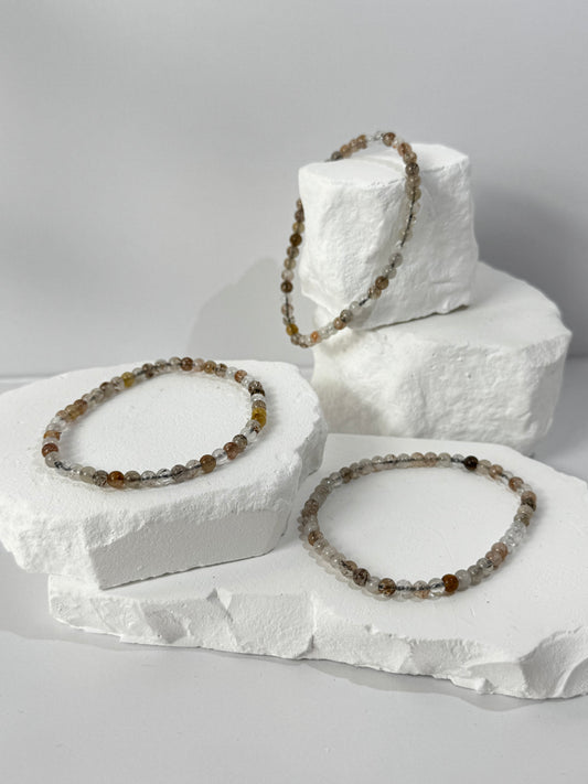 Copper Rutilated Quartz Bracelet – “When you need energy flow, manifestation, and inner vitality”