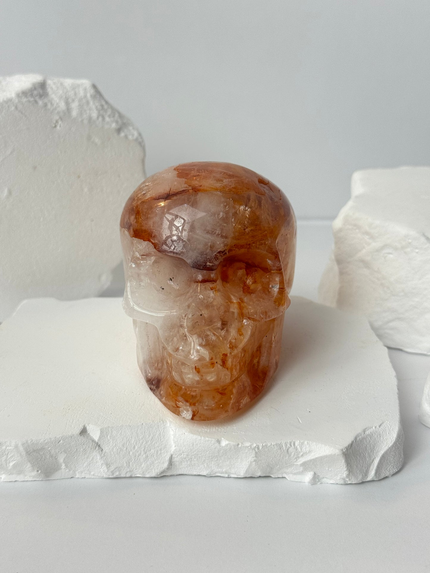 Feuerquarz – Schädel Carving