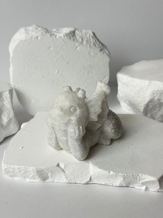 Reclining White Jade Dragon