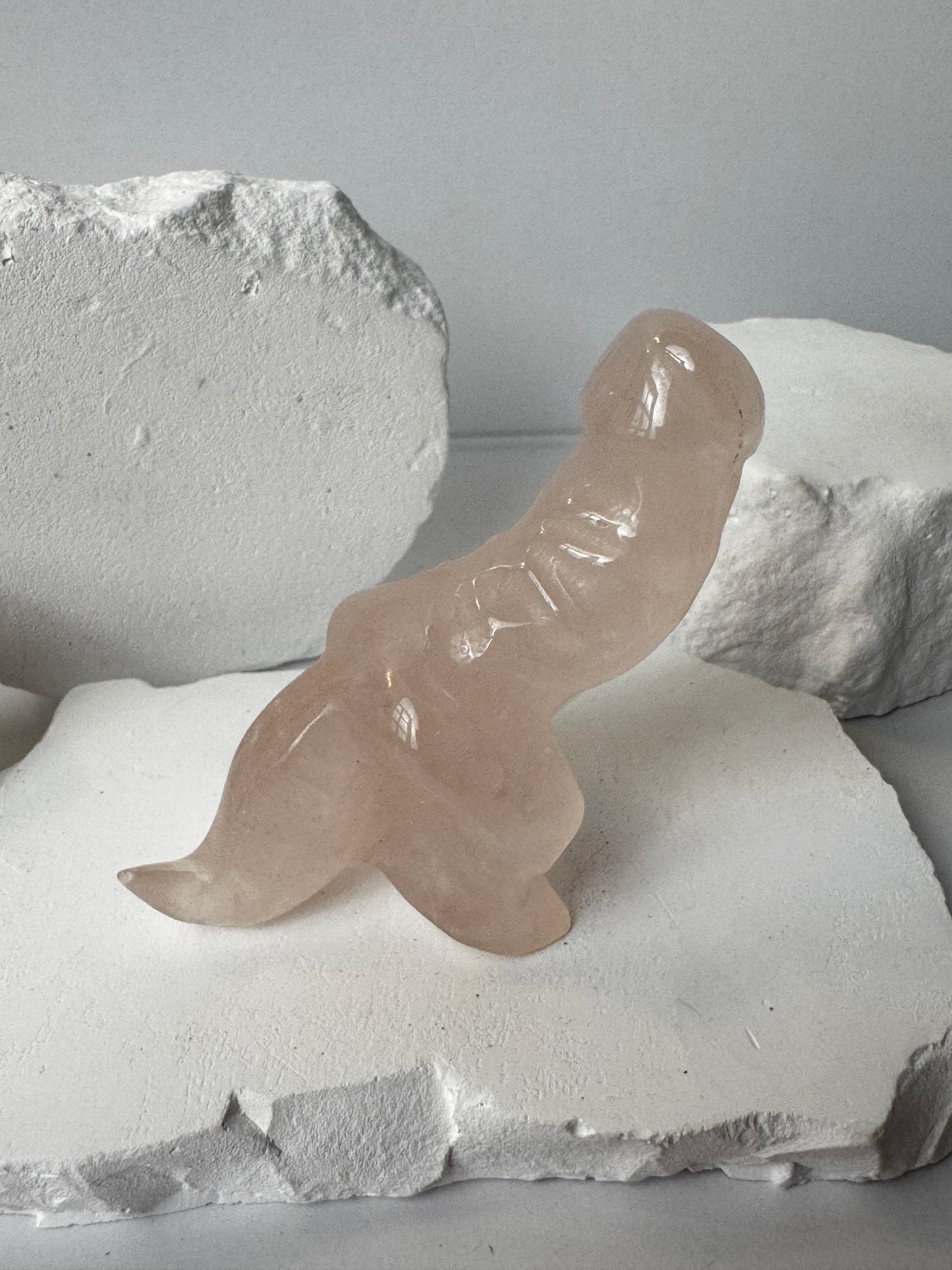 Dino Phallus – Rosenquarz, Obsidian oder Pinker Andenopal