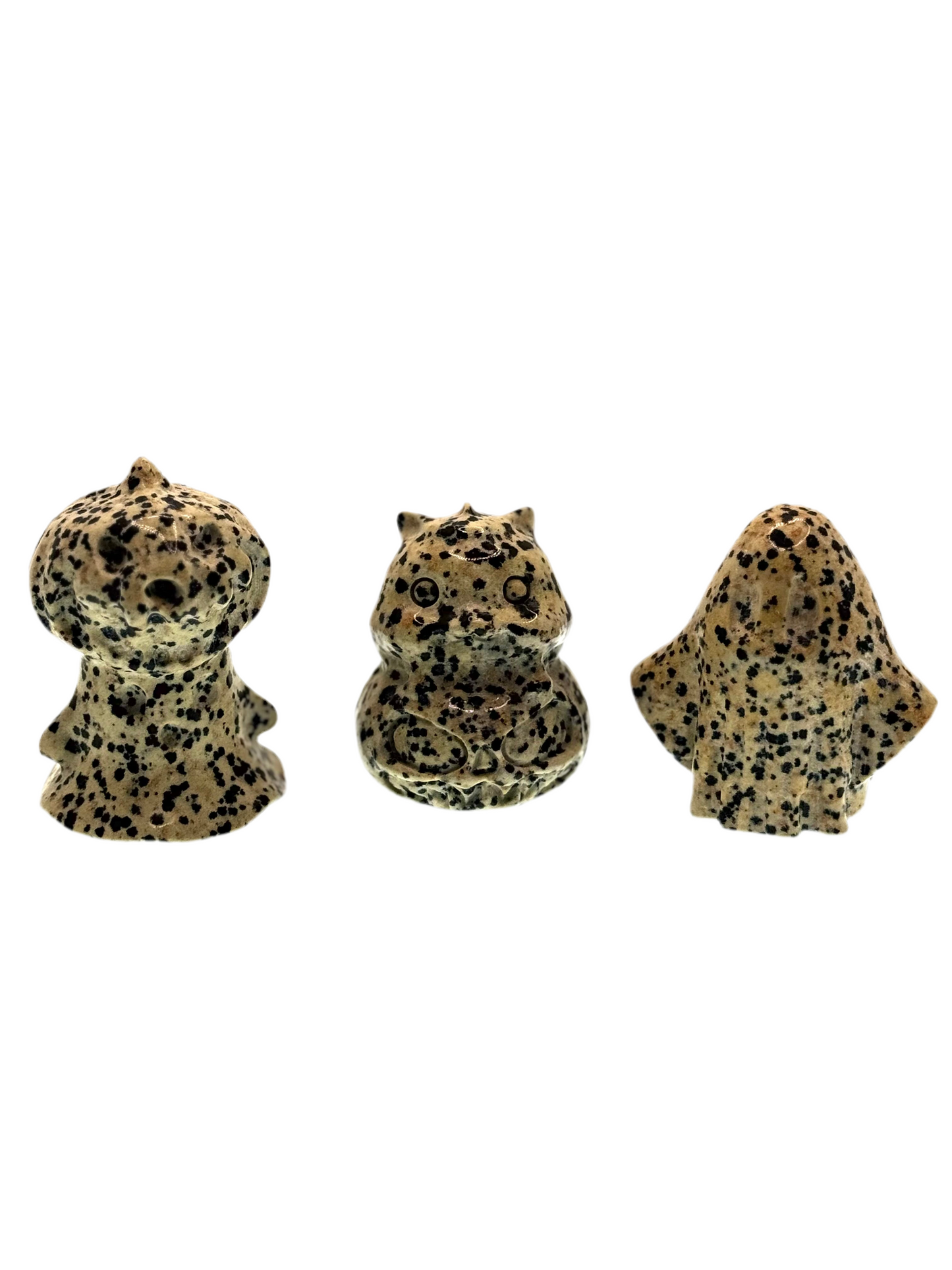 🎃 Dalmatian Jasper Halloween Set – Carvings