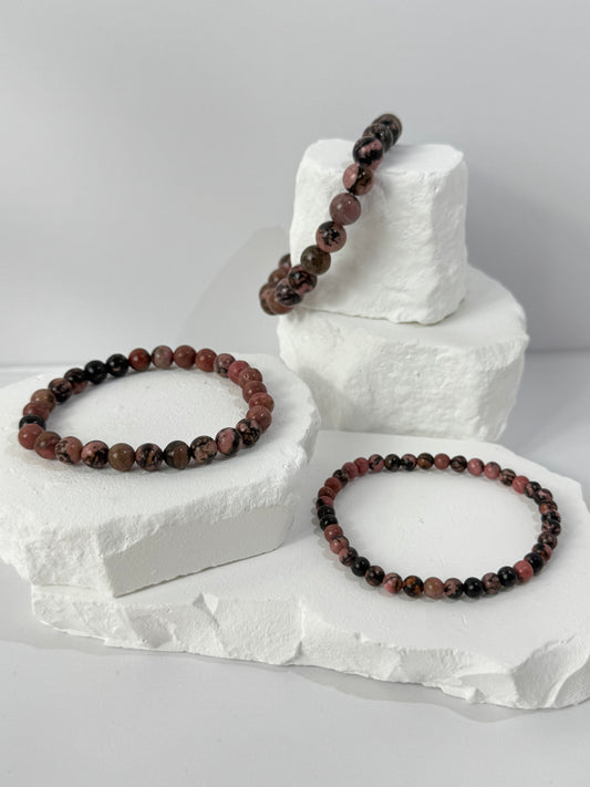 Rhodonite Bracelet – “When your heart doesn’t break – but blossoms anew”