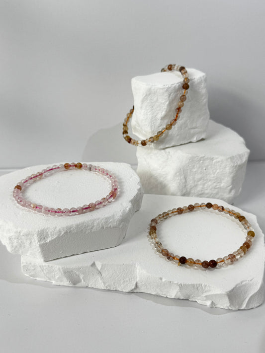 Mixed Rutilated Quartz Bracelet – “If you seek clarity, inspiration, and inner connection”