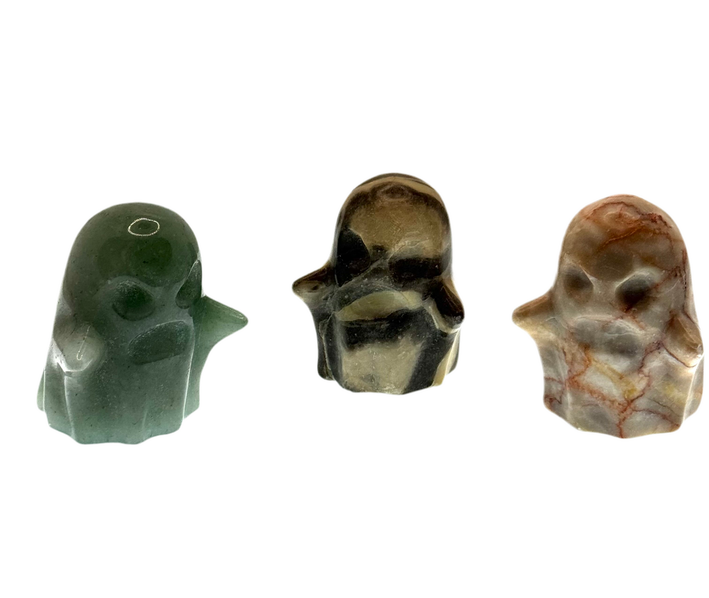 👻 Ghost Set – Aventurine, Zebra Jasper &amp; Red Vein Jasper