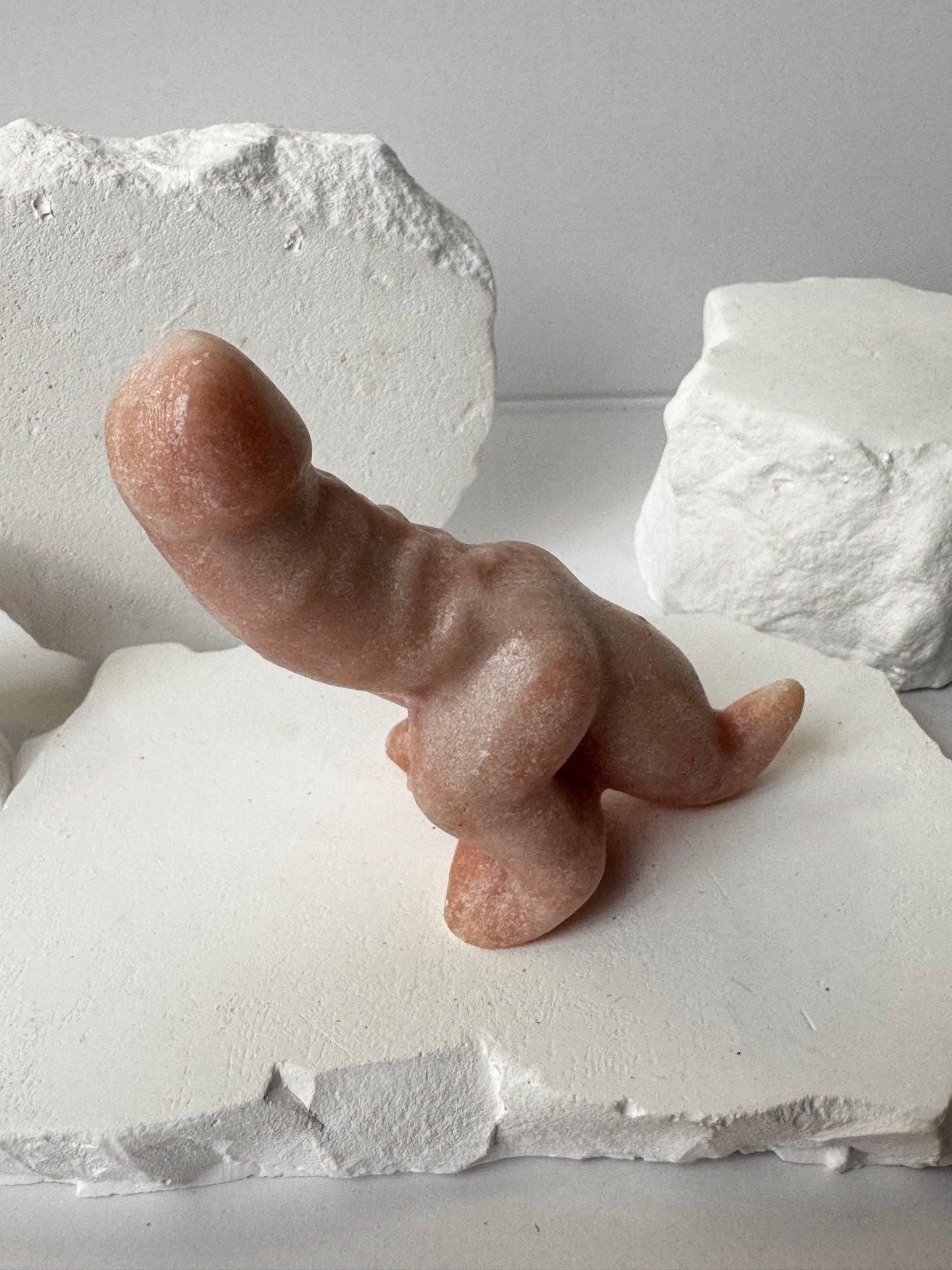 Dino Phallus – Rosenquarz, Obsidian oder Pinker Andenopal