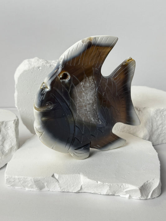 Orca Achat – Fisch Carving