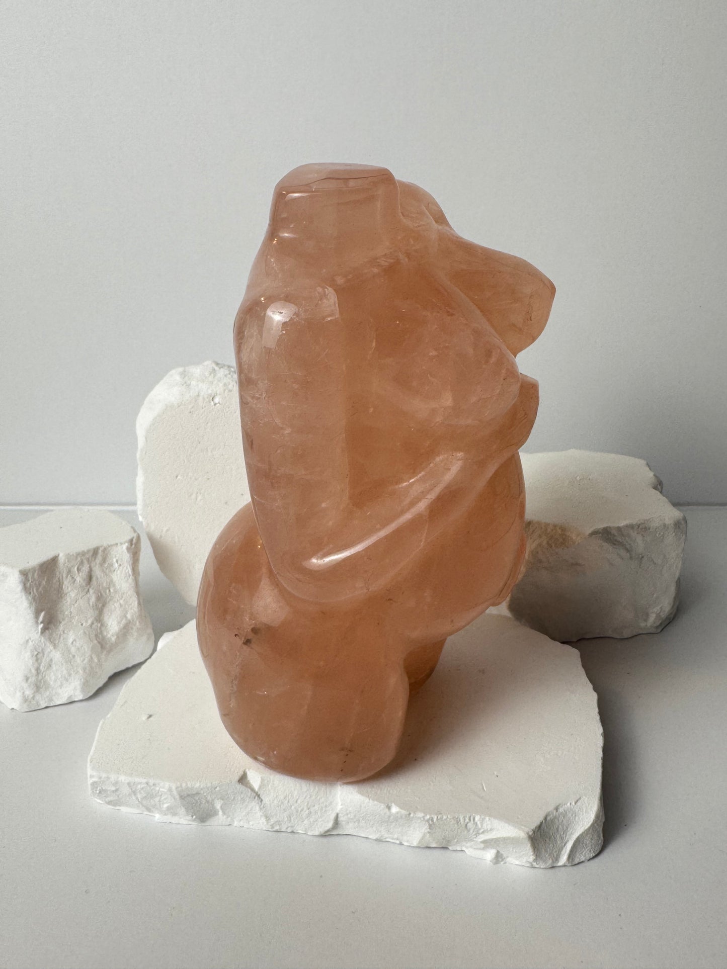 XL Rosenquarz – Schwangeren Body