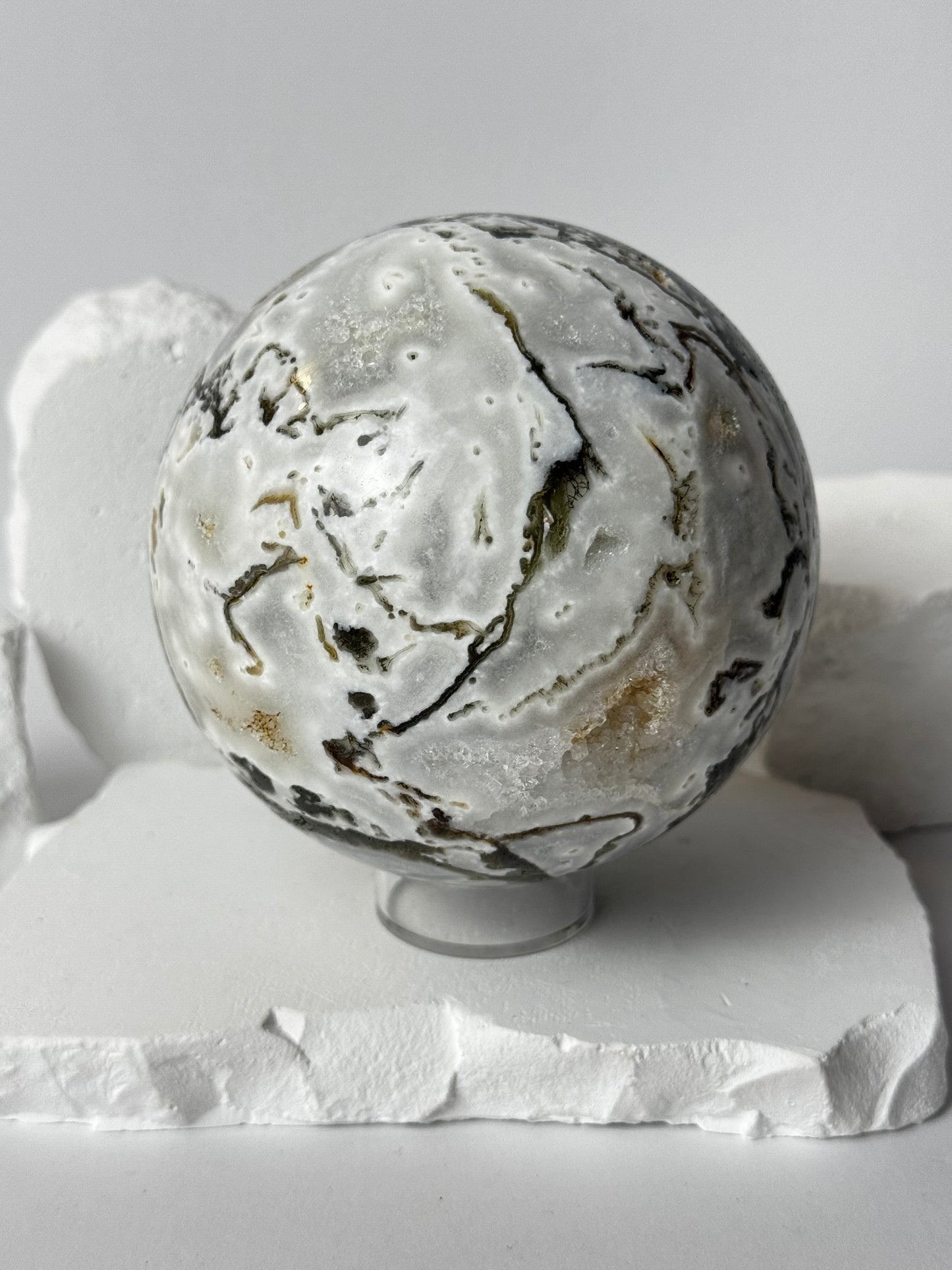 Moss agate – sphere