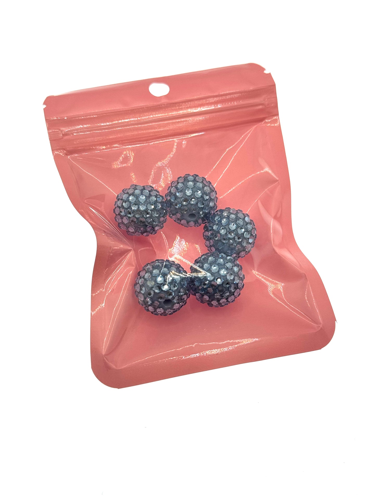 Blaue 20 mm Rhinestone Beads – 5 Stück