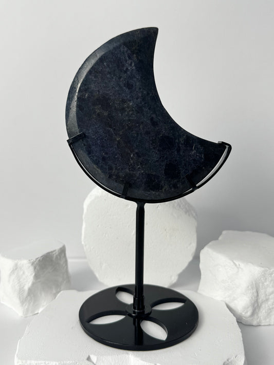 Iolith (Cordierit) Mond – mit Stand